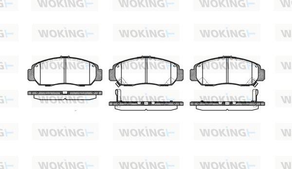 Woking P6473.12 - Комплект спирачно феродо, дискови спирачки vvparts.bg