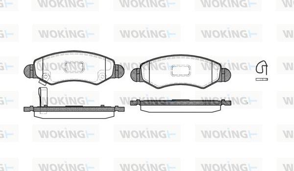 Woking P6023.21 - Комплект спирачно феродо, дискови спирачки vvparts.bg