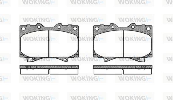 Woking P6073.04 - Комплект спирачно феродо, дискови спирачки vvparts.bg