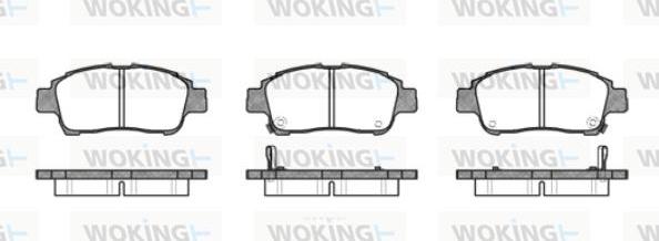 Woking P6123.02 - Комплект спирачно феродо, дискови спирачки vvparts.bg