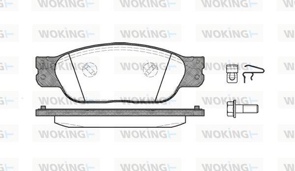 Woking P6313.00 - Комплект спирачно феродо, дискови спирачки vvparts.bg