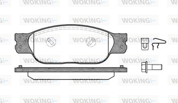 Woking P6313.10 - Комплект спирачно феродо, дискови спирачки vvparts.bg