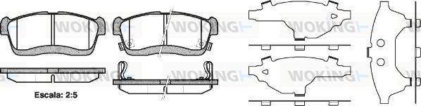 Woking P6243.42 - Комплект спирачно феродо, дискови спирачки vvparts.bg