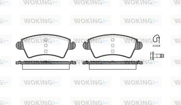 Woking P6263.10 - Комплект спирачно феродо, дискови спирачки vvparts.bg