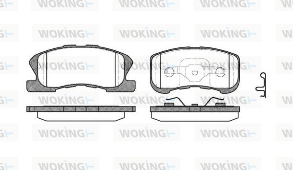 Woking P6203.02 - Комплект спирачно феродо, дискови спирачки vvparts.bg