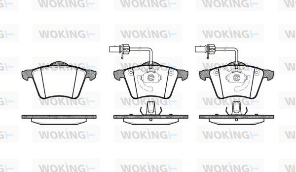 Woking P6213.02 - Комплект спирачно феродо, дискови спирачки vvparts.bg