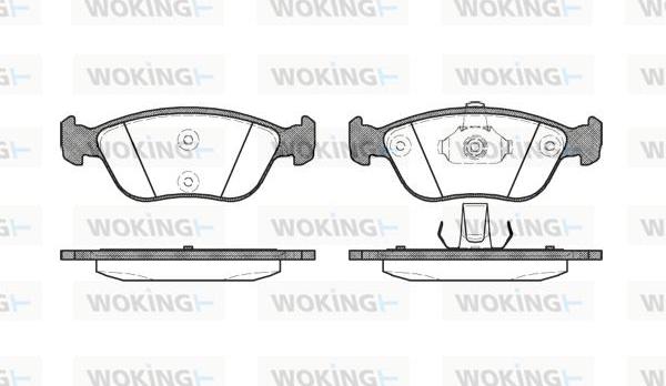 Woking P6223.00 - Комплект спирачно феродо, дискови спирачки vvparts.bg