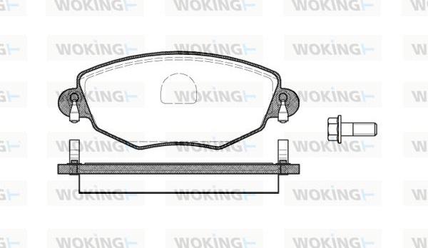 Woking P6763.00 - Комплект спирачно феродо, дискови спирачки vvparts.bg