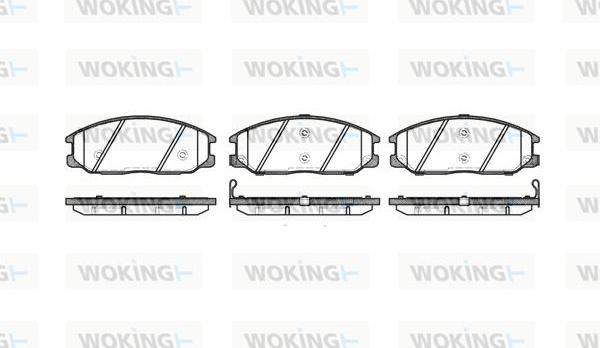 Woking P6713.12 - Комплект спирачно феродо, дискови спирачки vvparts.bg