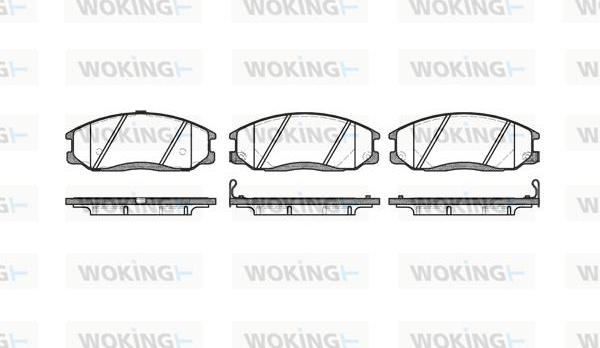 Woking P6713.22 - Комплект спирачно феродо, дискови спирачки vvparts.bg