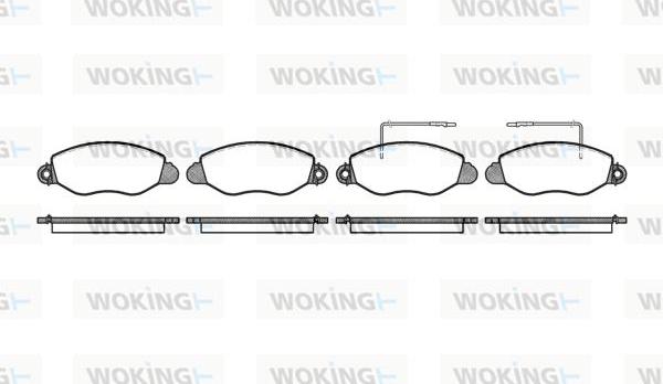 Woking P6723.22 - Комплект спирачно феродо, дискови спирачки vvparts.bg