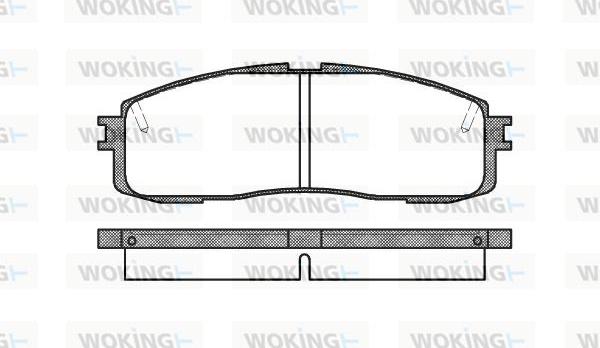 Woking P0993.10 - Комплект спирачно феродо, дискови спирачки vvparts.bg