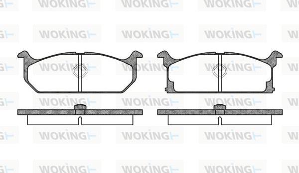 Woking P0943.00 - Комплект спирачно феродо, дискови спирачки vvparts.bg