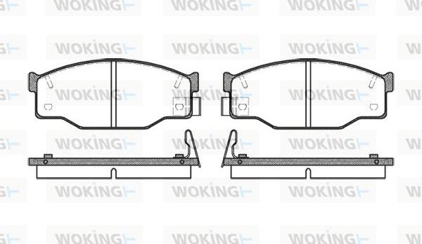 Woking P0953.14 - Комплект спирачно феродо, дискови спирачки vvparts.bg
