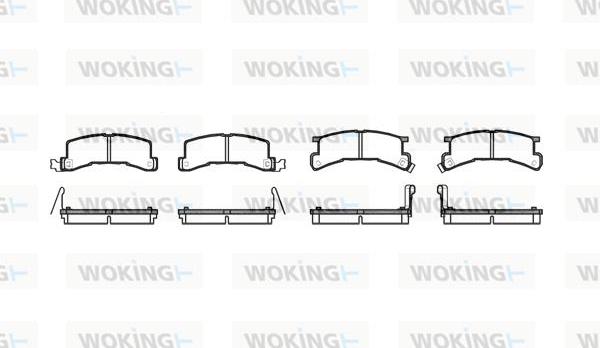 Woking P0963.04 - Комплект спирачно феродо, дискови спирачки vvparts.bg