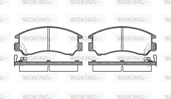 Woking P0913.04 - Комплект спирачно феродо, дискови спирачки vvparts.bg