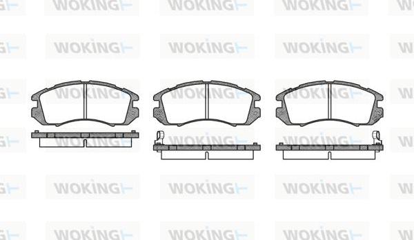 Woking P0913.12 - Комплект спирачно феродо, дискови спирачки vvparts.bg