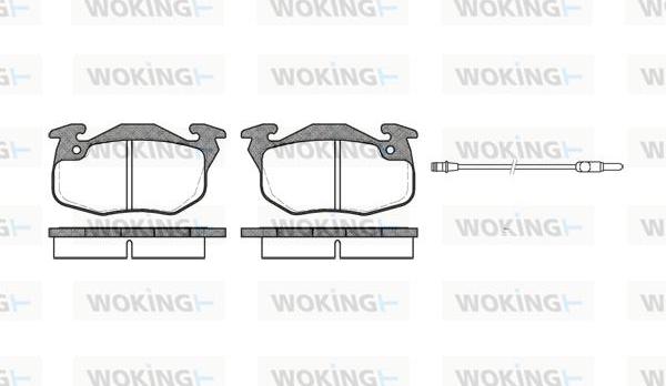 Woking P0923.12 - Комплект спирачно феродо, дискови спирачки vvparts.bg