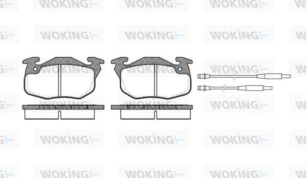 Woking P0923.34 - Комплект спирачно феродо, дискови спирачки vvparts.bg