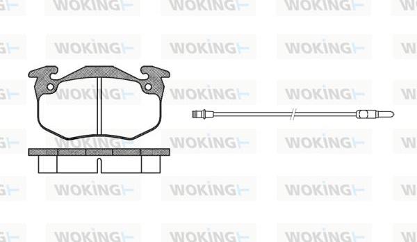 Woking P0443.12 - Комплект спирачно феродо, дискови спирачки vvparts.bg