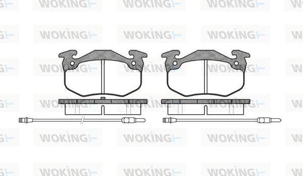 Woking P0443.24 - Комплект спирачно феродо, дискови спирачки vvparts.bg