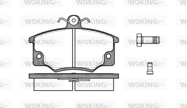 Woking P0463.44 - Комплект спирачно феродо, дискови спирачки vvparts.bg