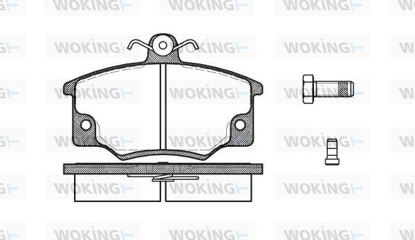 Woking P0463.04 - Комплект спирачно феродо, дискови спирачки vvparts.bg