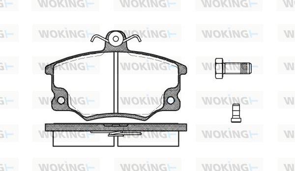 Woking P0463.14 - Комплект спирачно феродо, дискови спирачки vvparts.bg