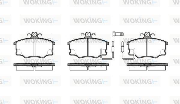 Woking P0463.32 - Комплект спирачно феродо, дискови спирачки vvparts.bg