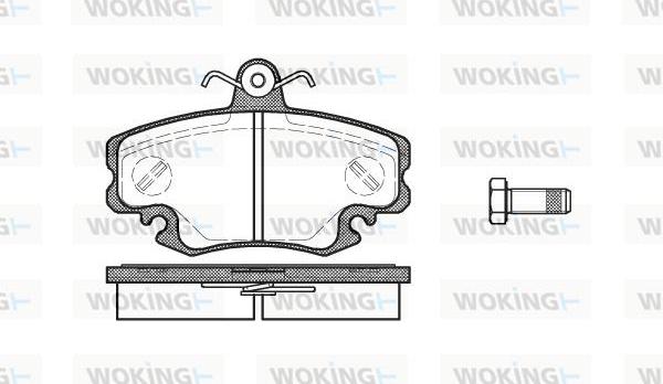 Woking P0413.10 - Комплект спирачно феродо, дискови спирачки vvparts.bg