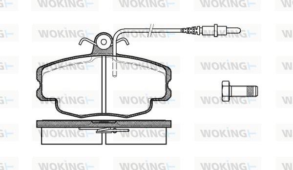 Woking P0413.24 - Комплект спирачно феродо, дискови спирачки vvparts.bg