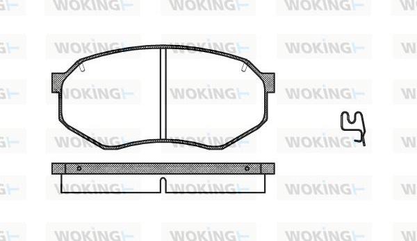 Woking P0483.14 - Комплект спирачно феродо, дискови спирачки vvparts.bg