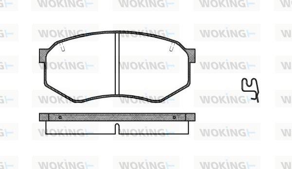 Woking P0483.34 - Комплект спирачно феродо, дискови спирачки vvparts.bg