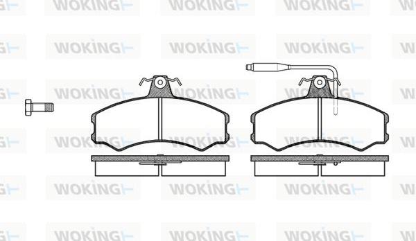 Woking P0433.02 - Комплект спирачно феродо, дискови спирачки vvparts.bg