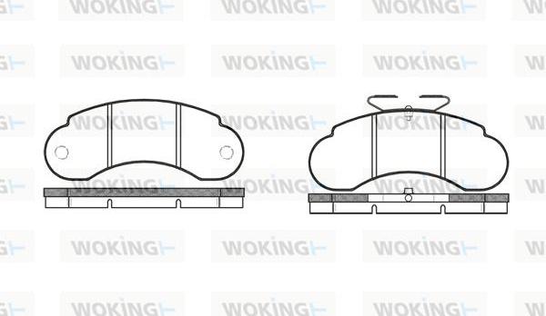 Woking P0423.10 - Комплект спирачно феродо, дискови спирачки vvparts.bg