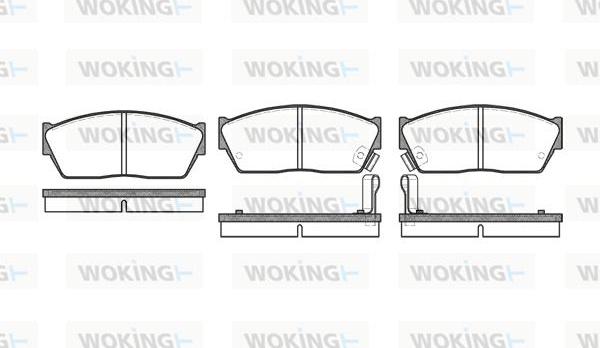 Woking P0473.02 - Комплект спирачно феродо, дискови спирачки vvparts.bg