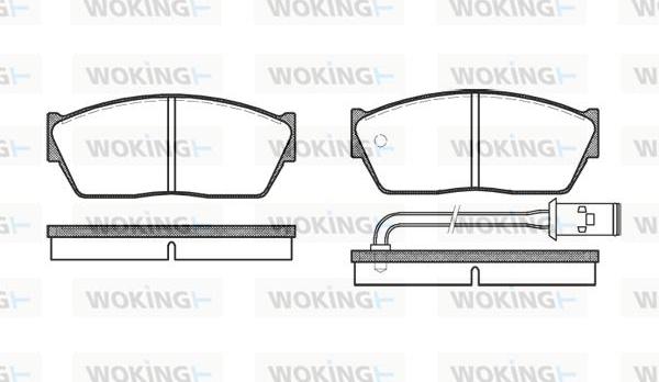 Woking P0473.11 - Комплект спирачно феродо, дискови спирачки vvparts.bg