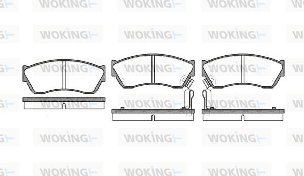 Woking P0473.22 - Комплект спирачно феродо, дискови спирачки vvparts.bg