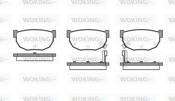 Woking P0513.02 - Комплект спирачно феродо, дискови спирачки vvparts.bg