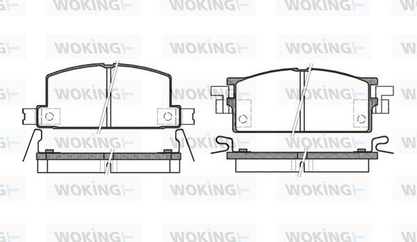 Woking P0533.04 - Комплект спирачно феродо, дискови спирачки vvparts.bg