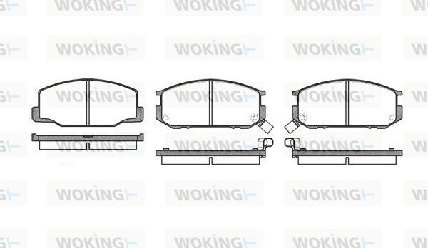 Woking P0523.02 - Комплект спирачно феродо, дискови спирачки vvparts.bg