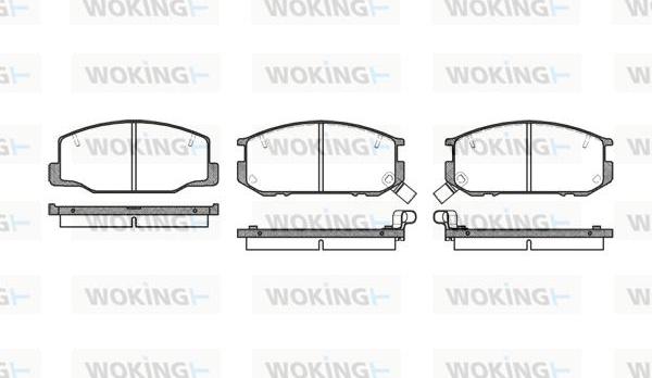 Woking P0523.12 - Комплект спирачно феродо, дискови спирачки vvparts.bg