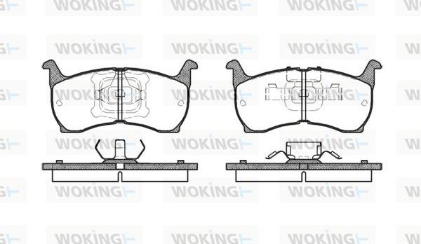 Woking P0643.00 - Комплект спирачно феродо, дискови спирачки vvparts.bg