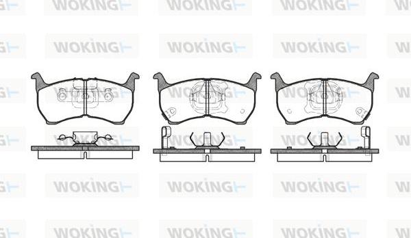 Woking P0643.02 - Комплект спирачно феродо, дискови спирачки vvparts.bg