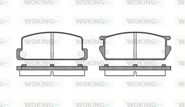 Woking P0613.00 - Комплект спирачно феродо, дискови спирачки vvparts.bg