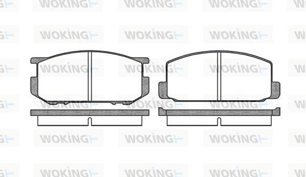 Woking P0093.00 - Комплект спирачно феродо, дискови спирачки vvparts.bg