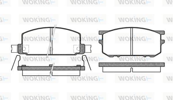 Woking P0093.12 - Комплект спирачно феродо, дискови спирачки vvparts.bg