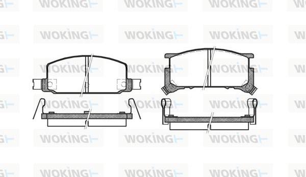 Woking P0093.34 - Комплект спирачно феродо, дискови спирачки vvparts.bg