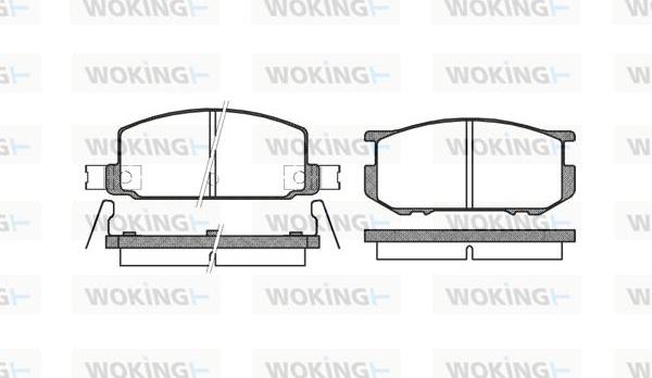 Woking P0093.22 - Комплект спирачно феродо, дискови спирачки vvparts.bg