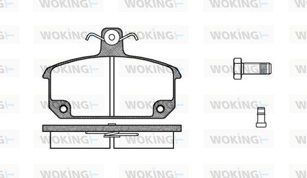 Woking P0043.02 - Комплект спирачно феродо, дискови спирачки vvparts.bg